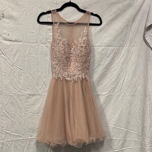 Elegant Pink Lace Dress